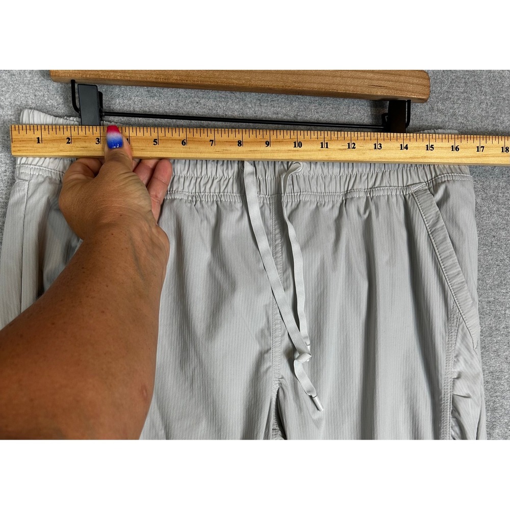 Eddie Bauer Travex Jogger Pants Womens L Gray Toggle Cuff Ruched Hiking Travel - Picture 9 of 13